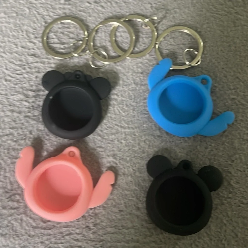 New Mickey Disney AirTag holders keychain set of four silicone